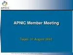 APNIC Member Meeting - slide 1