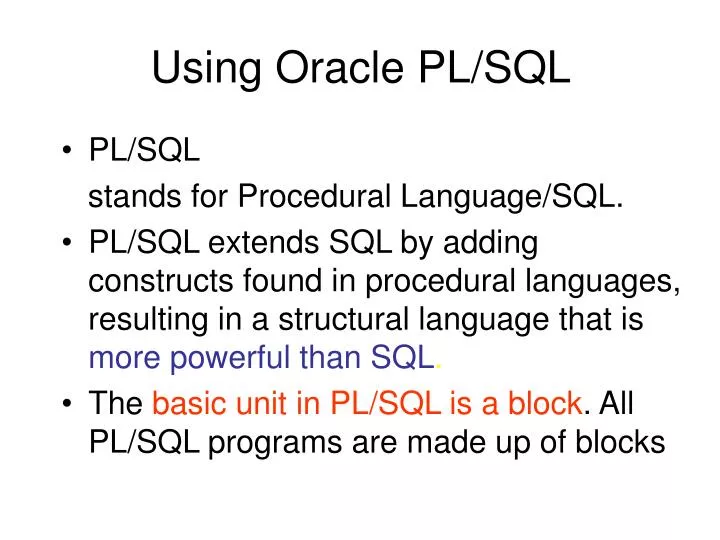 PPT - Oracle PL/SQL IV PowerPoint Presentation, free download - ID:3210464