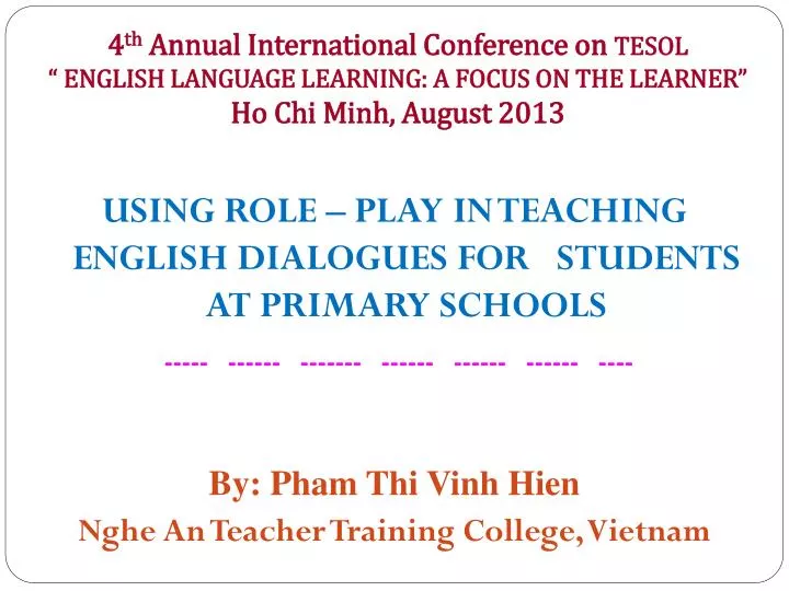 Role-play, TeachingEnglish