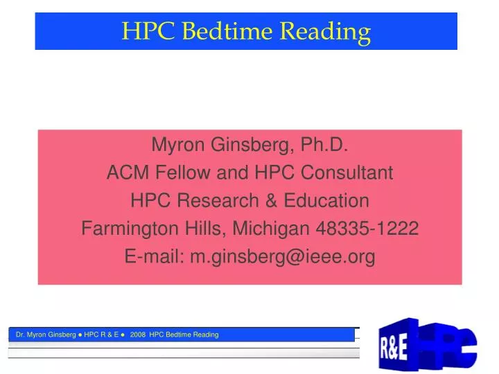 hpc bedtime reading