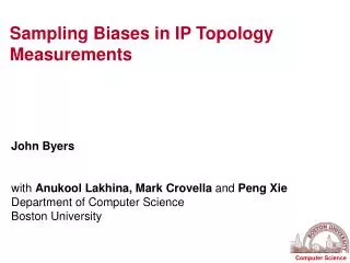 Sampling Biases in IP Topology Measurements