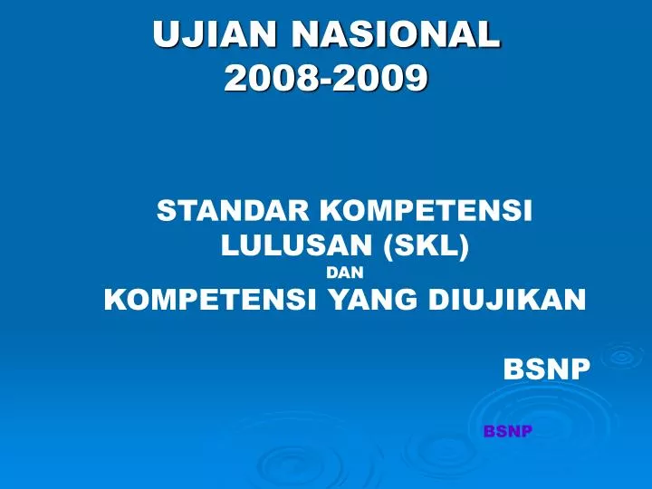 ujian nasional 2008 2009