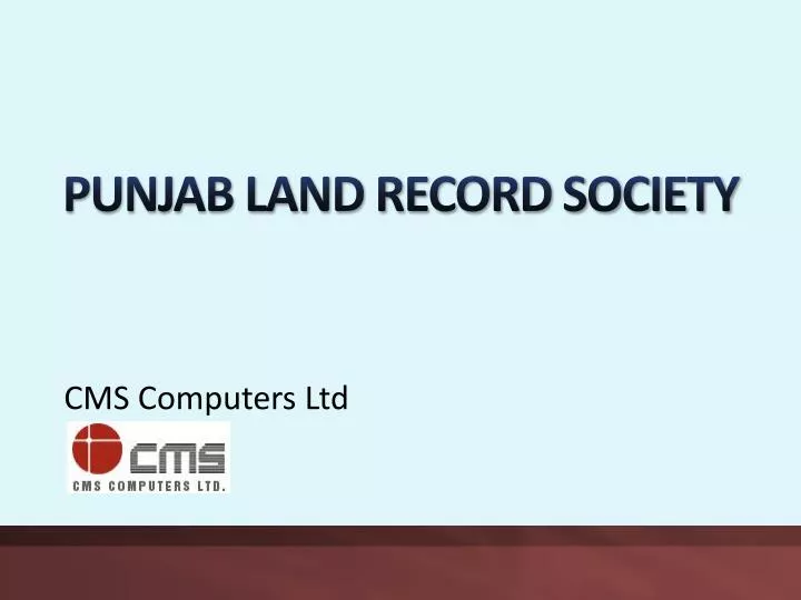 punjab land record society