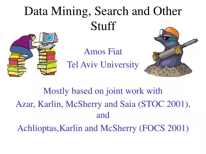 data mining search and other stuff