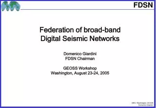 Federation of Digital Seismic Networks