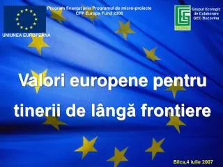 valori europene pentru tinerii de l ng frontiere