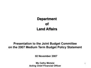 Department of Land Affairs