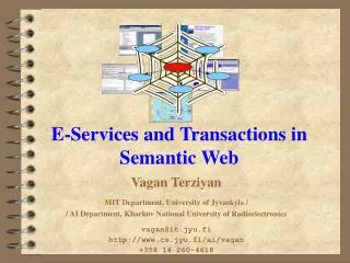 E-Services and Transactions in Semantic Web