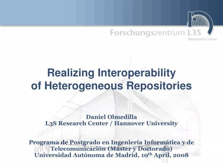realizing interoperability of heterogeneous repositories