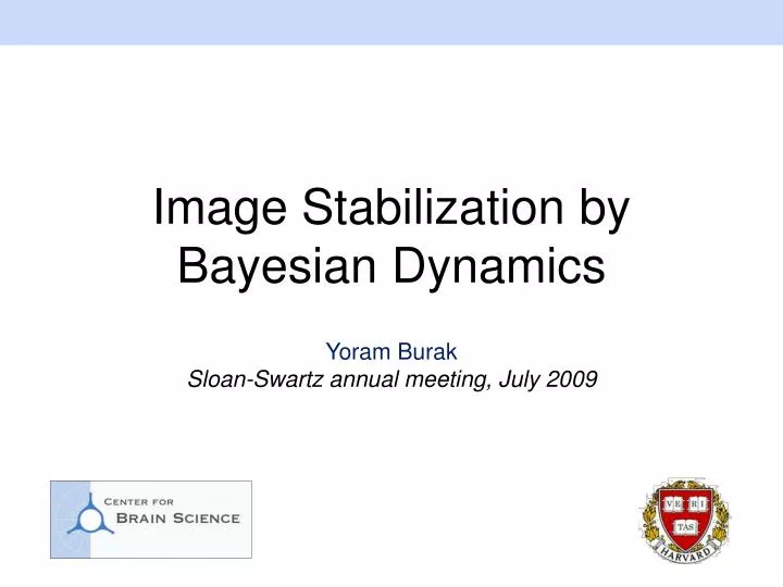 image stabilization by bayesian dynamics