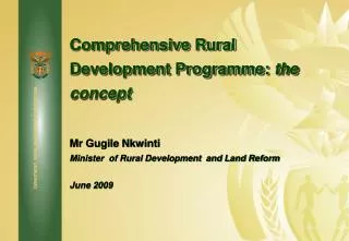 Comprehensive Rural Development Programme: the concept