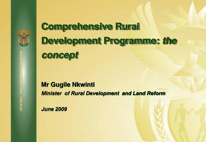 comprehensive rural development programme the concept