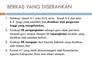 berkas yang diserahkan