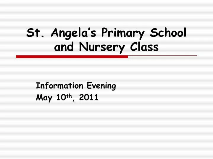 st angela s primary school and nursery class