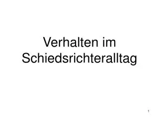 verhalten im schiedsrichteralltag