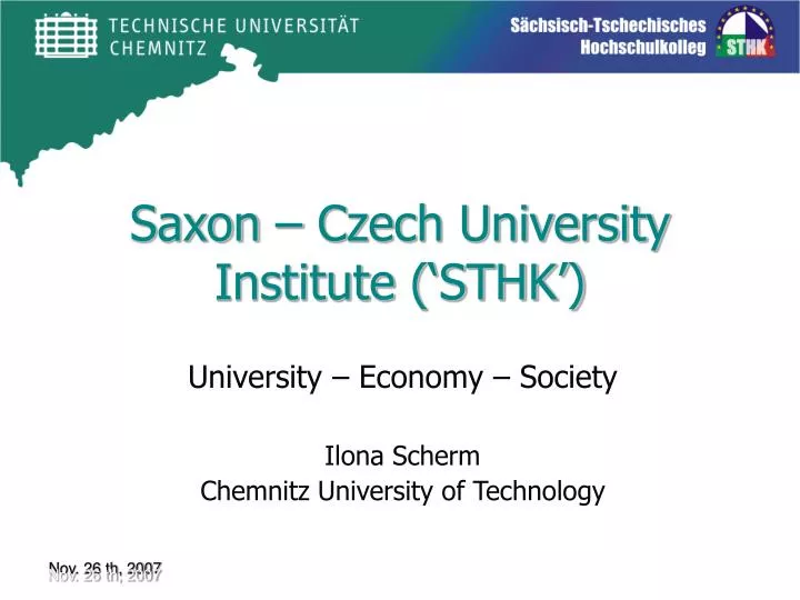 saxon czech university institute sthk