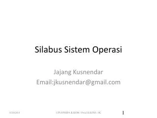 silabus sistem operasi