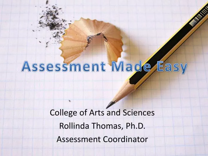college of arts and sciences rollinda thomas ph d assessment coordinator