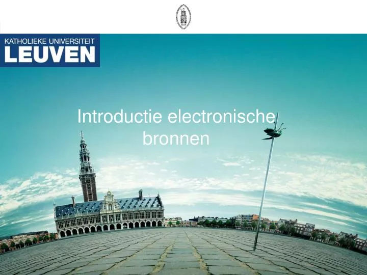 introductie electronische bronnen