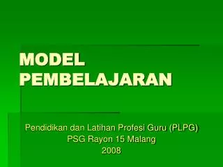 model pembelajaran