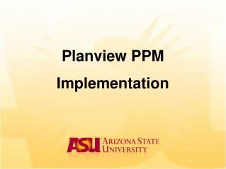 Planview PPM Implementation