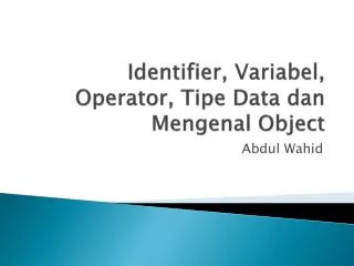 PPT - Variabel Dan Tipe Data PowerPoint Presentation, Free Download ...