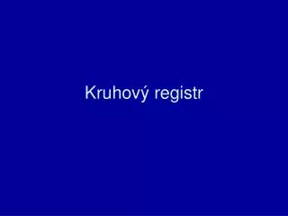 kruhov registr