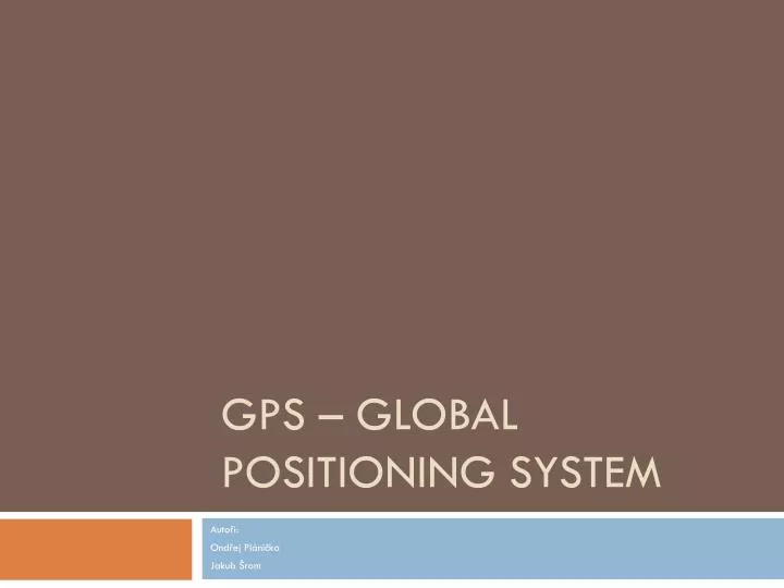 gps global positioning system