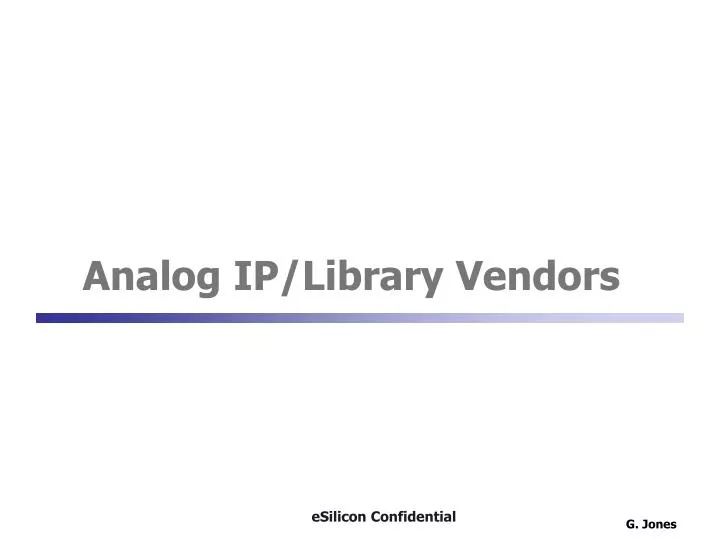 analog ip library vendors