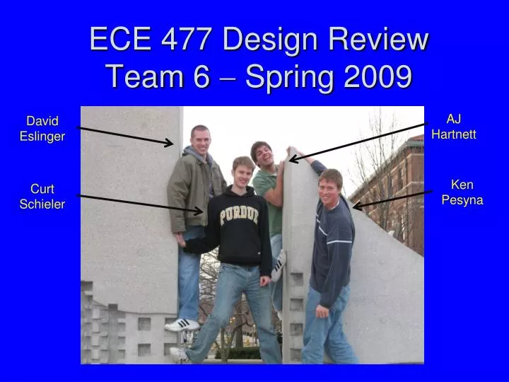 ece 477 design review team 6 spring 2009