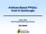 CSET 4650 Field Programmable Logic Devices - slide 1