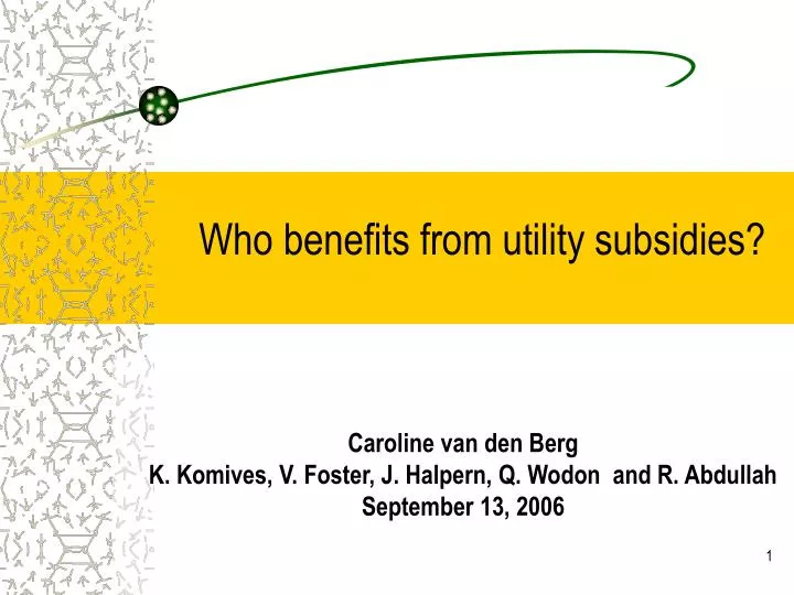 who benefits from utility subsidies