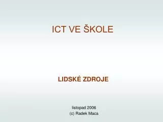 lidsk zdroje