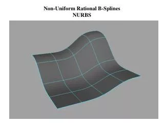 Non-Uniform Rational B-Splines NURBS