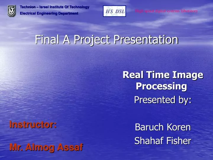 final a project presentation