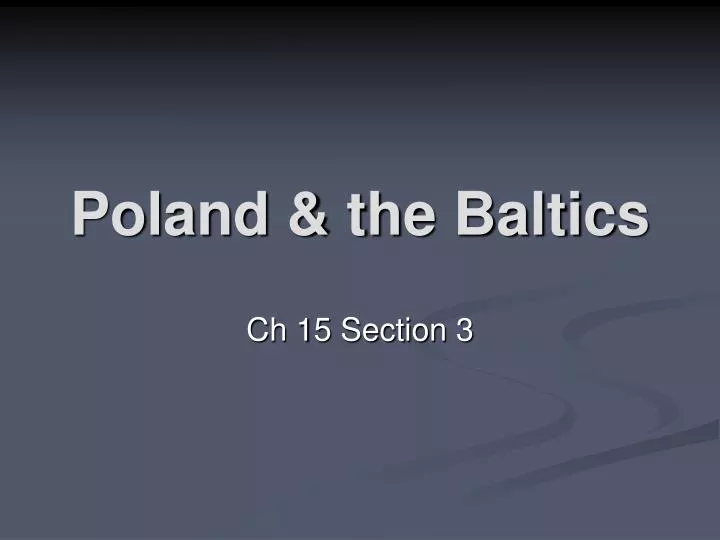 poland the baltics
