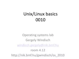 Unix/Linux basics 0010