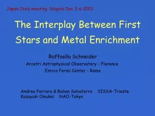The Interplay Between First Stars and Metal Enrichment