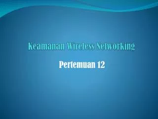 keamanan wireless networking