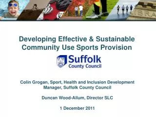 Developing Effective &amp; Sustainable Community Use Sports Provision