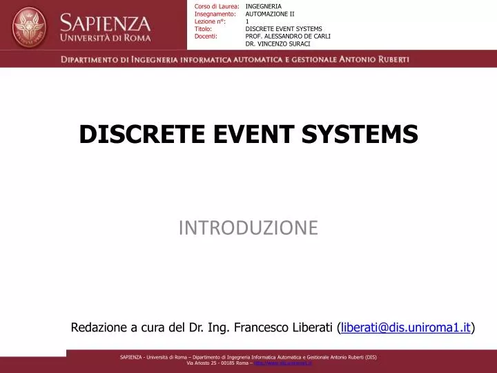 discrete event systems