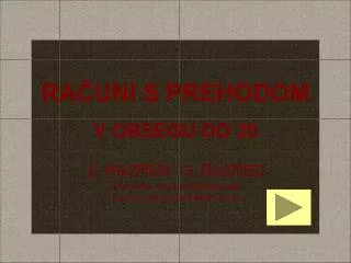 ra uni s prehodom v obsegu do 20
