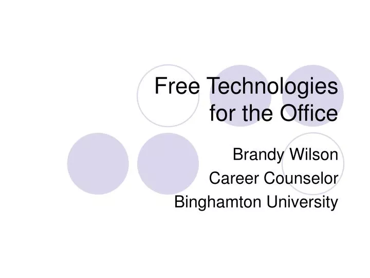 free technologies for the office
