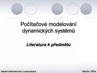 po ta ov modelov n dynamick ch syst m
