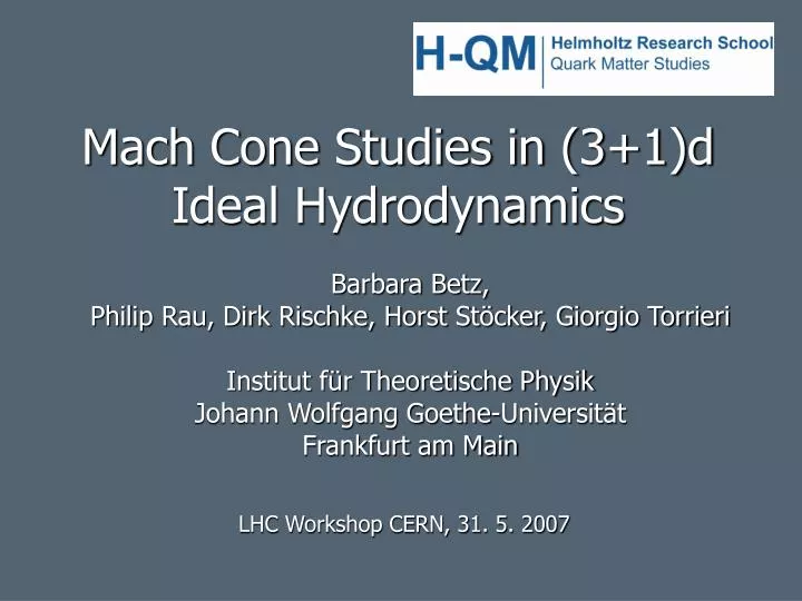 mach cone studies in 3 1 d ideal hydrodynamics