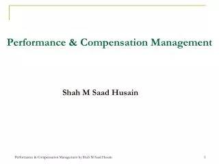 Performance &amp; Compensation Management