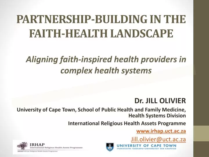partnership building in the faith health landscape