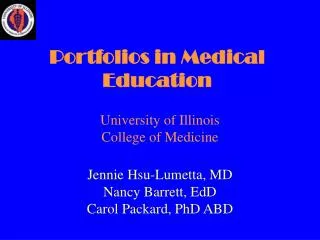 Portfolios in Medical Education