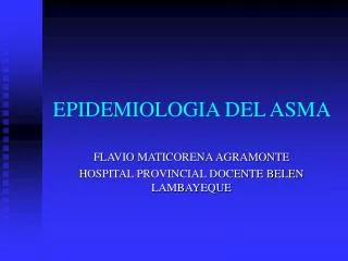 epidemiologia del asma