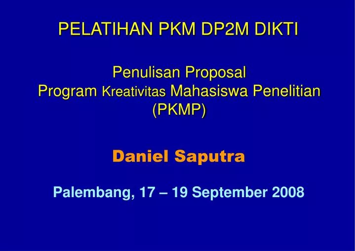 penulisan proposal program kreativitas mahasiswa penelitian pkmp